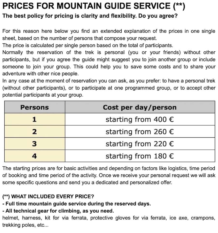 Discovery Dolomites Prices 2026
